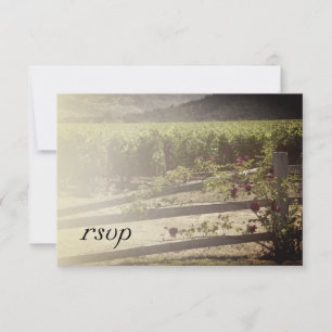 RSVP für Weinberge und Rose Karte