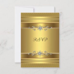 RSVP Geburtstagsfeier Gold Diamant Schmuck Karte