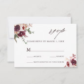 RSVP Herbst Romance Watercolor Floral Wedding (Vorderseite)