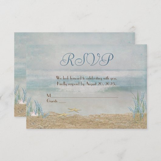 RSVP Hochzeit am Meer (Vorne/Hinten)