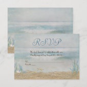 RSVP Hochzeit am Meer Karte (Vorne/Hinten)