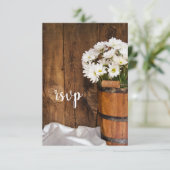RSVP-Hochzeit aus Holz RSVP Karte (Stehend Vorderseite)