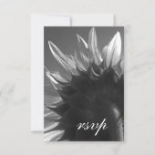 RSVP - Hochzeit der Sonnenblumen im Schwarzen und (Vorderseite)