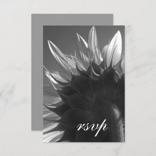 RSVP - Hochzeit der Sonnenblumen im Schwarzen und (Vorne/Hinten)