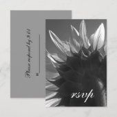RSVP - Hochzeit der Sonnenblumen im Schwarzen und Karte (Vorne/Hinten)