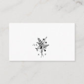 RSVP-Hochzeit für Schwarz-Weiß-Wildblume Begleitkarte (Rückseite)