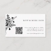 RSVP-Hochzeit für Schwarz-Weiß-Wildblume Begleitkarte (Vorderseite)