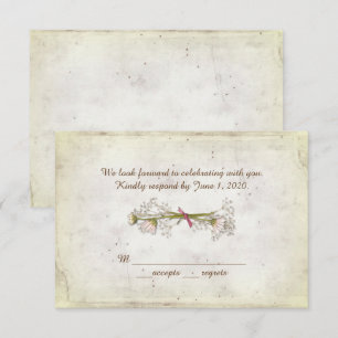 RSVP Hochzeit- Gänseblümchenstrauß mit Perlen Einladung