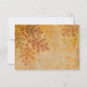 RSVP-Hochzeit im Herbst für Blätter mit übersetzte RSVP Karte (Rückseite)