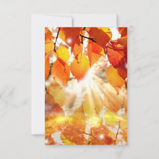 RSVP-Hochzeit im Herbst im Herbst RSVP Karte (Rückseite)