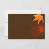 RSVP-Hochzeit im Herbst in farbigen Folien RSVP Karte (Rückseite)