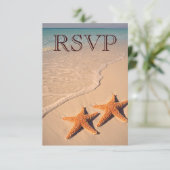 RSVP-Hochzeit im tropischen uAwg Beach Einladung (Stehend Vorderseite)