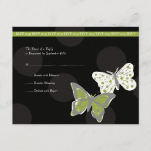 RSVP-Hochzeit mit Cooler Schmetterlingssonne in Gr RSVP Karte