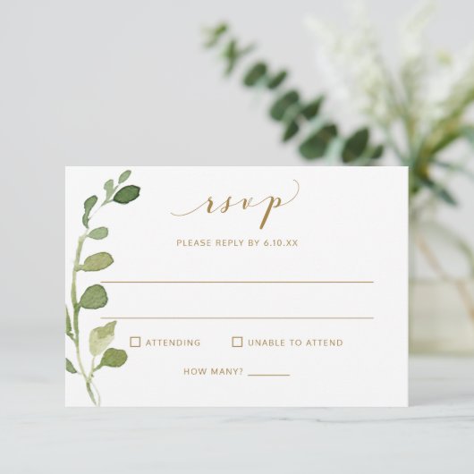 RSVP Hochzeit mit Essensauswahl & Song Eukalyptus (Stehend Vorderseite)