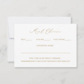 RSVP Hochzeit mit kulinarischen Köstlichkeiten & L Karte (Rückseite)