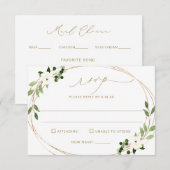 RSVP Hochzeit mit kulinarischen Köstlichkeiten & L Karte (Vorne/Hinten)