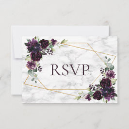 RSVP-Hochzeit mit Lila Marmor RSVP Karte
