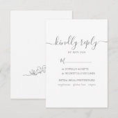 RSVP Hochzeit mit Wahlmöglichkeit Karte (Vorne/Hinten)