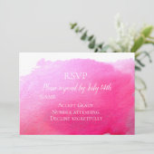 RSVP Hochzeit moderne Aquarell-UAWG Einladung (Stehend Vorderseite)