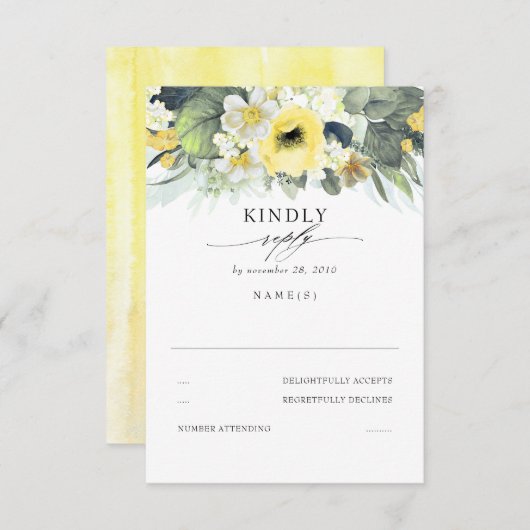 RSVP (Hochzeit von Gelb und Weiß) (Vorne/Hinten)