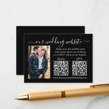 RSVP-Hochzeitdetails Foto 2 QR Schwarz