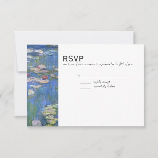 RSVP Hochzeiten // Monet-Wasserlilien (Vorderseite)
