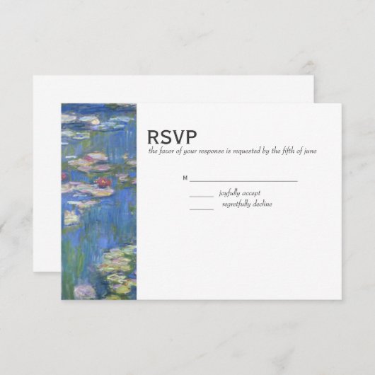RSVP Hochzeiten // Monet-Wasserlilien (Vorne/Hinten)