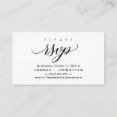 RSVP Hochzeiten per Telefon oder E-Mail Begleitkarte (Vorderseite)