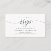 RSVP Hochzeiten per Telefon oder E-Mail Begleitkarte (Vorderseite)