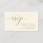 RSVP Hochzeiten per Telefon oder E-Mail Begleitkarte (Vorderseite)