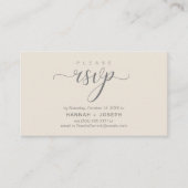 RSVP Hochzeiten per Telefon oder E-Mail Begleitkarte (Vorderseite)