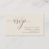 RSVP Hochzeiten per Telefon oder E-Mail Begleitkarte (Vorderseite)