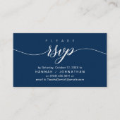 RSVP Hochzeiten per Telefon oder E-Mail Begleitkarte (Vorderseite)