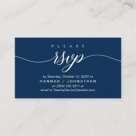 RSVP Hochzeiten per Telefon oder E-Mail Begleitkarte