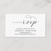 RSVP Hochzeiten per Telefon oder E-Mail Begleitkarte (Vorderseite)