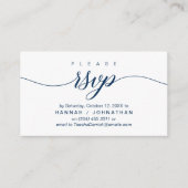 RSVP Hochzeiten per Telefon oder E-Mail Begleitkarte (Vorderseite)