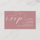 RSVP Hochzeiten per Telefon oder E-Mail Begleitkarte (Vorderseite)