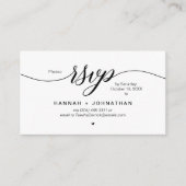 RSVP Hochzeiten per Telefon oder E-Mail Begleitkarte (Vorderseite)