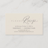 RSVP Hochzeiten per Telefon oder E-Mail Begleitkarte (Vorderseite)