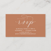 RSVP Hochzeiten per Telefon oder E-Mail Begleitkarte (Vorderseite)