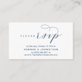 RSVP Hochzeiten per Telefon oder E-Mail Begleitkarte (Vorderseite)