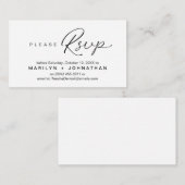 RSVP Hochzeiten per Telefon oder E-Mail Begleitkarte (Vorne/Hinten)