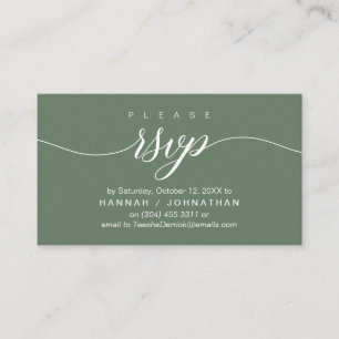 RSVP Hochzeiten per Telefon oder E-Mail Begleitkarte