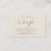 RSVP Hochzeiten per Telefon oder E-Mail Begleitkarte (Vorderseite)