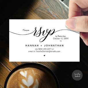 RSVP Hochzeiten per Telefon oder E-Mail Begleitkarte