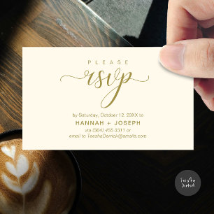 RSVP Hochzeiten per Telefon oder E-Mail Begleitkarte