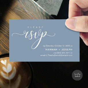 RSVP Hochzeiten per Telefon oder E-Mail Begleitkarte
