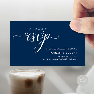 RSVP Hochzeiten per Telefon oder E-Mail Begleitkarte
