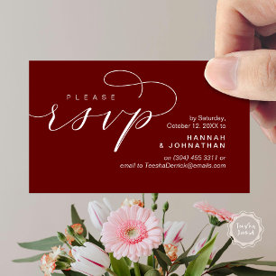 RSVP Hochzeiten per Telefon oder E-Mail Begleitkarte