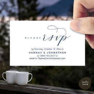 RSVP Hochzeiten per Telefon oder E-Mail Begleitkarte